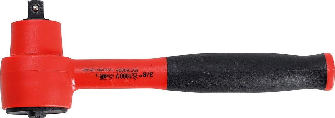 BGS 701 | VDE-Umschaltknarre | feinverzahnt | Abtrieb Aussenvierkant 10 mm (3/8") | schutzisolierte