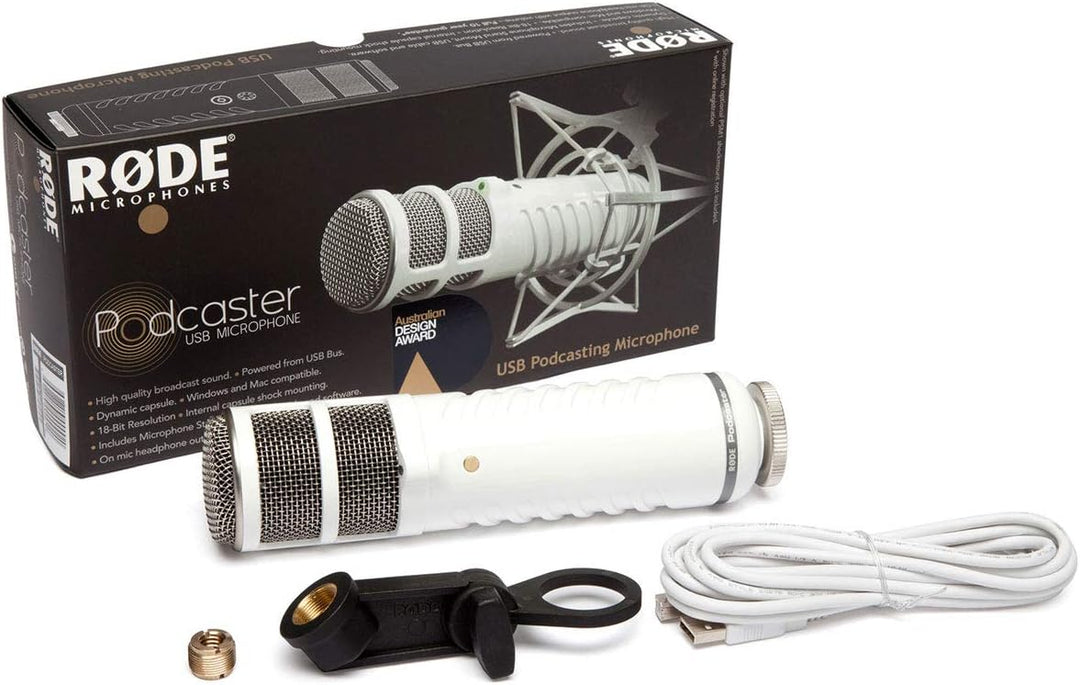 Rode Podcaster USB Mikrofon + keepdrum Flaschenöffner Schlüsselanhänger