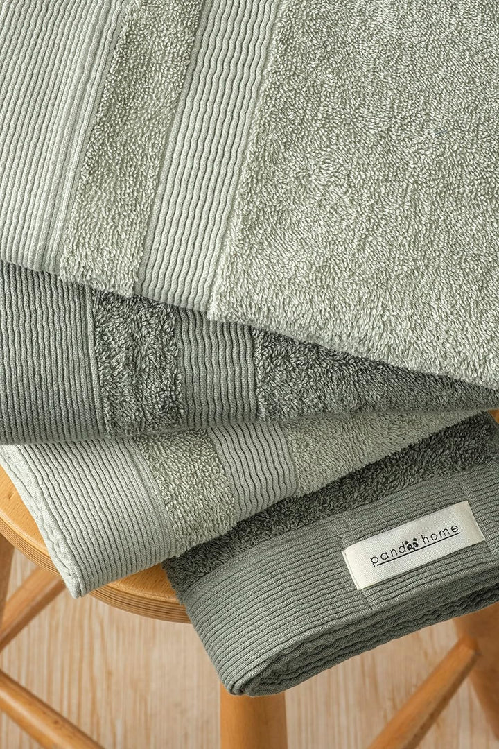 PandaHome Handtuch Set aus Baumwolle - 5 Handtücher - 100% Baumwolle Towel, Schnelltrocknend Weich S