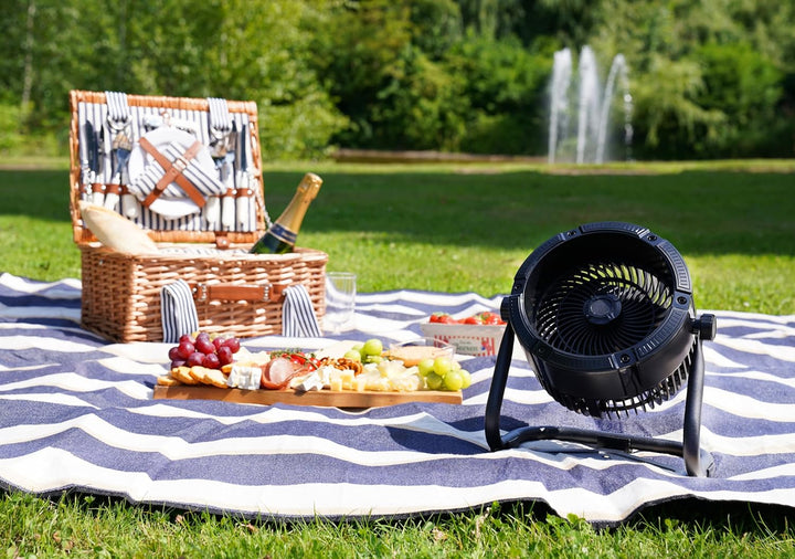 Unold Tischventilator 86655 – Akkuventilator für Outdoor & Indoor | Batteriebetrieben, flexibel eins