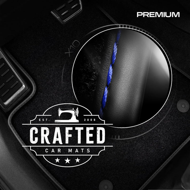 MOTOS Premium Velours-Fussmatten passend für Alfa Romeo 145 1994-2000 - Premium, Leder, Blau fussmat