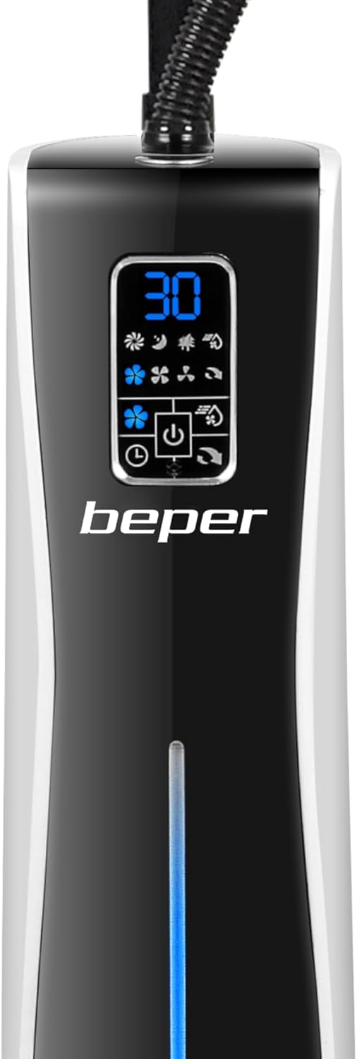 BEPER VE.510 Ventilator mit Wasserkühlung mit Rädern - Standventilator mit Fernbedienung, Timer, Luf