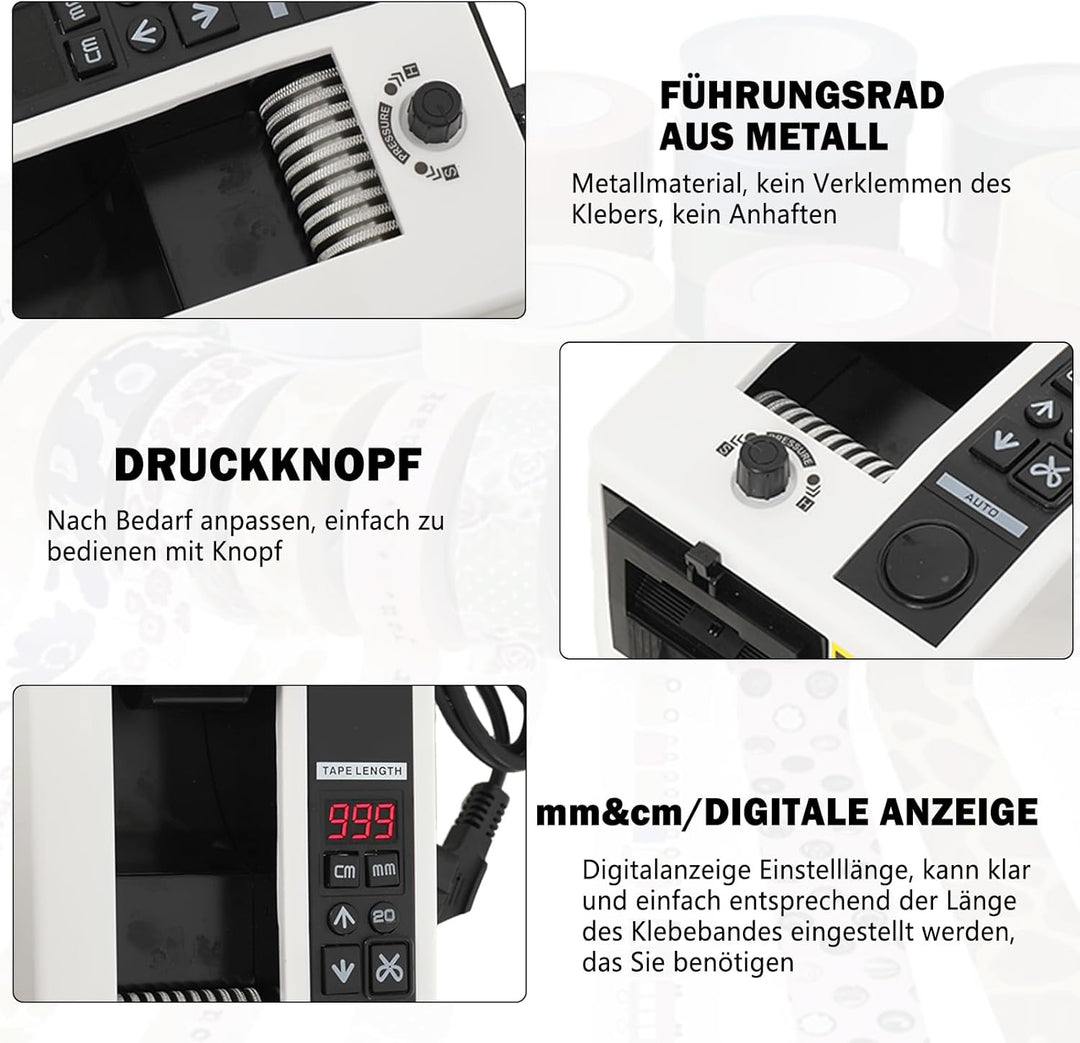Automatischer Klebebandspender Klebebandabroller, Elektrischer Klebebandschneidemaschine Klebebandsc