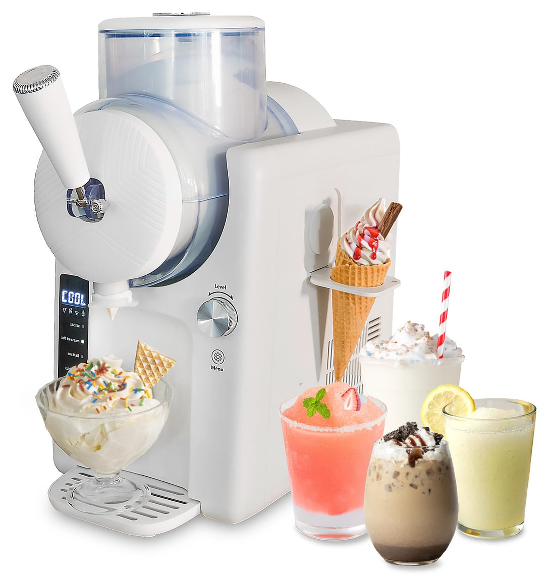 Unold 48950 Slush- und Softeismaschine Sofie mit Kompressor ca. 2 L 5 Programme für Slushies, Softei
