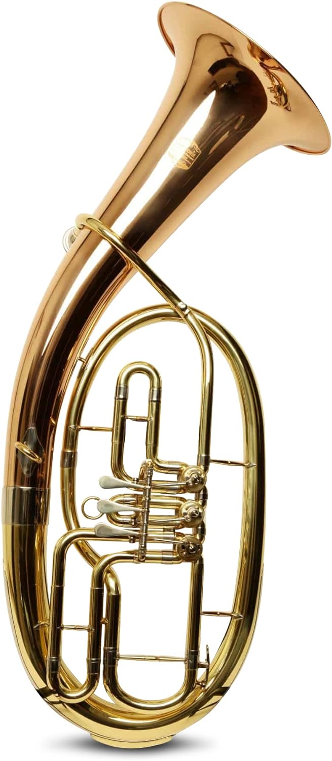 SYMPHONIE WESTERWALD® Tenorhorn/Tenor Horn in Goldmessing, Minibalgelenk, inkl. Luxus-Hartschalenkof