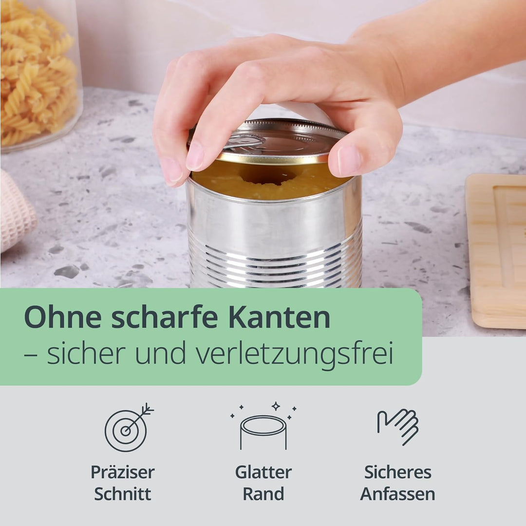 ADE Elektrischer Dosenöffner | perfekt für Senioren | praktischer Deckelöffner mit Magnet und Haken