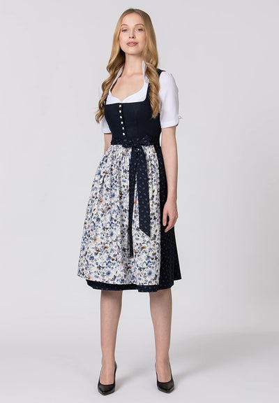 Stockerpoint Damen Dirndl Salome Kleid für besondere Anlässe 32 Nachtblau, 32 Nachtblau