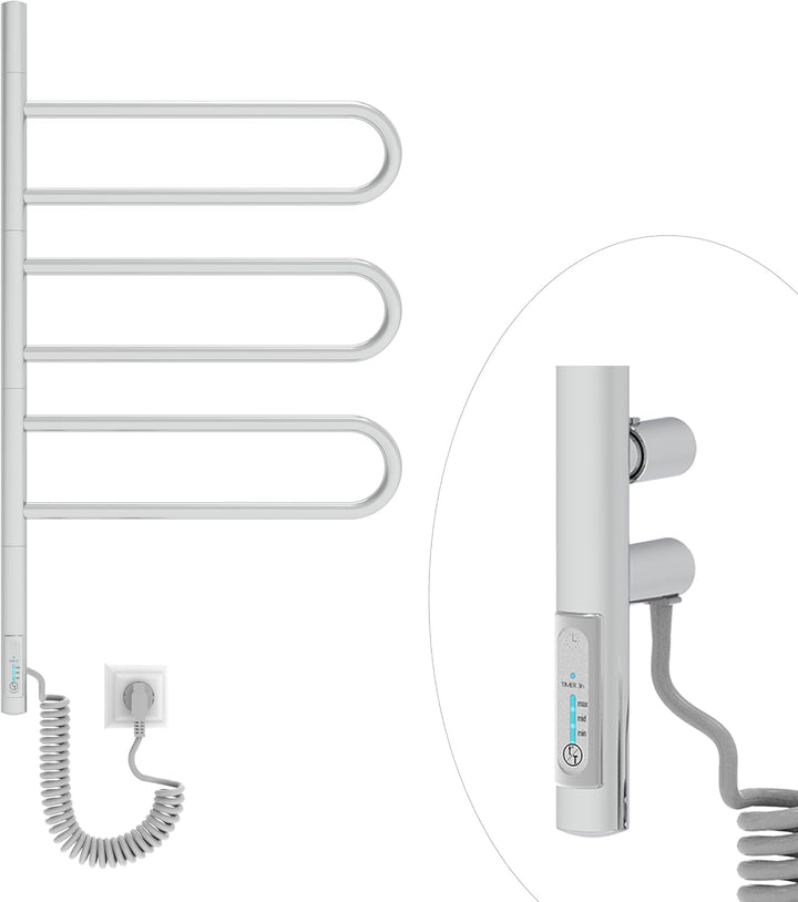 Elna® Handtuchheizkörper Elektrisch Chrom 82x46 cm, 78W - Badheizkörper Elektrisch Handtuchwärmer Ed