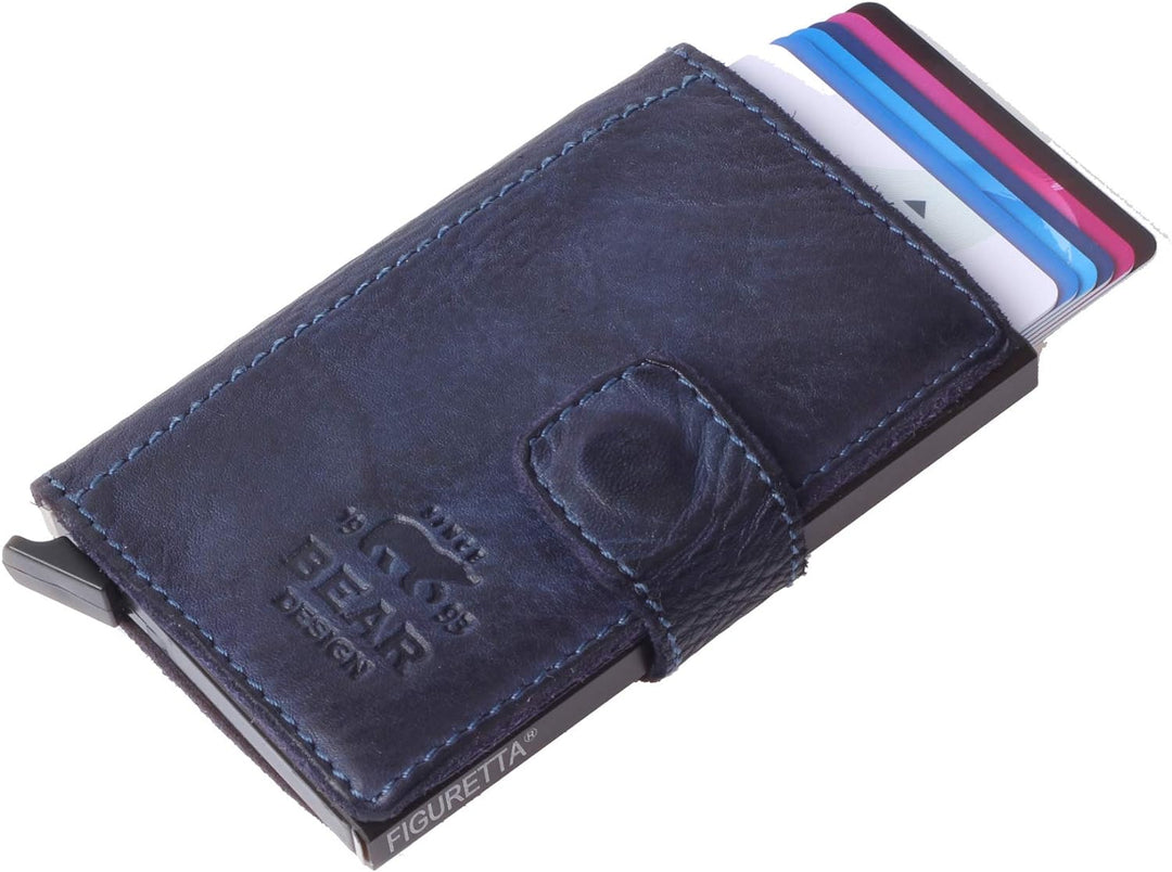 Bear Design Antic Unisex Geldbörse blau 15,5x9x4cm Kreditkartenetui Portemonnaie