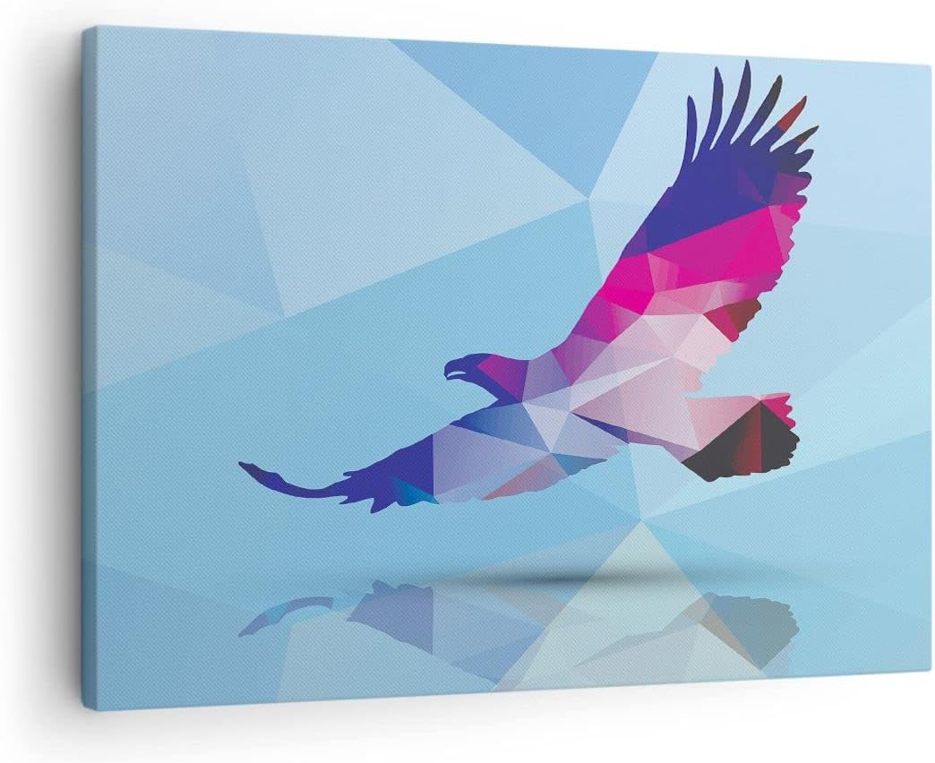 Bilder auf Leinwand Eagle Illustration modern Grafik Leinwandbild 70x50cm Wandbilder Dekoration Wohn