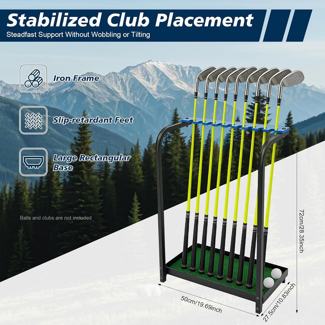 Golfschlägerständer, 9-Loch-Golfschläger-Aufbewahrungsständer, Schläger-Display-Ständer, Aufbewahrun