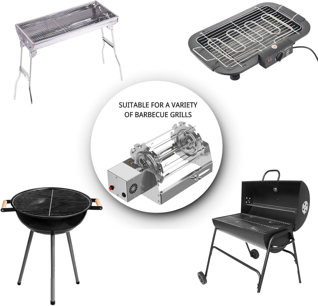 Elektrische Grillspiesse, Rollender Automatisch rotierender Rollgrillkorb-Ladeanschluss (Grillspiess