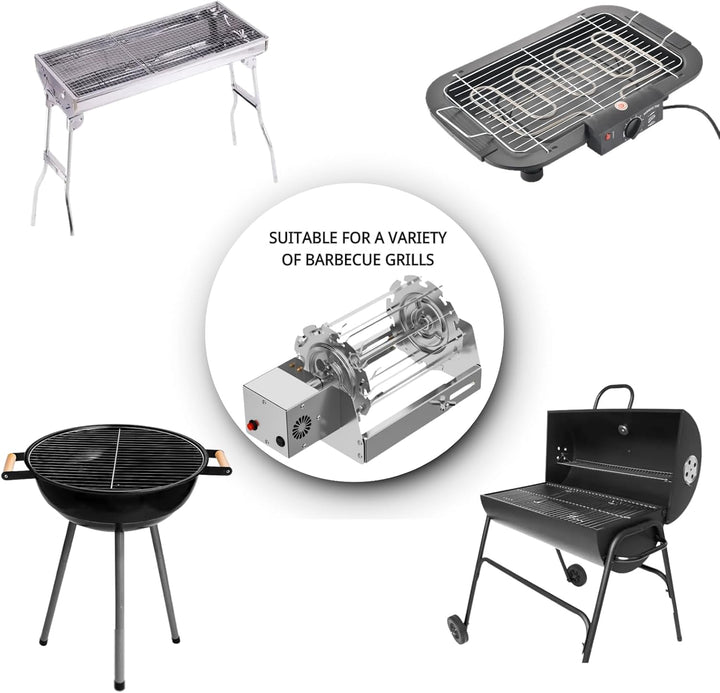 Elektrische Grillspiesse, Rollender Automatisch rotierender Rollgrillkorb-Ladeanschluss (Grillspiess
