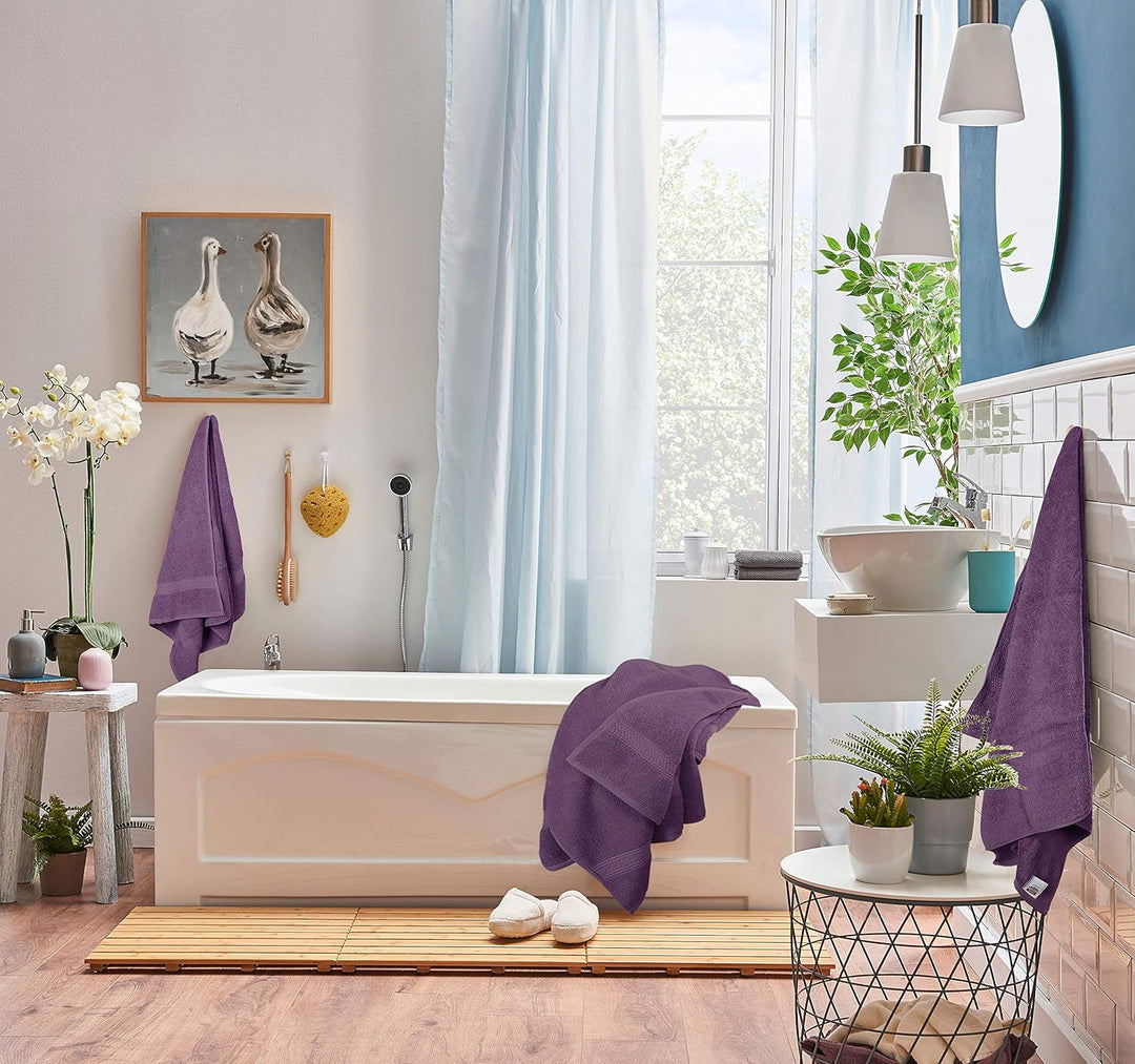 Utopia Towels - 8 teilig Handtücher Set aus Baumwolle mit Aufhänger - 2 Badetuch, 2 Handtücher und 4