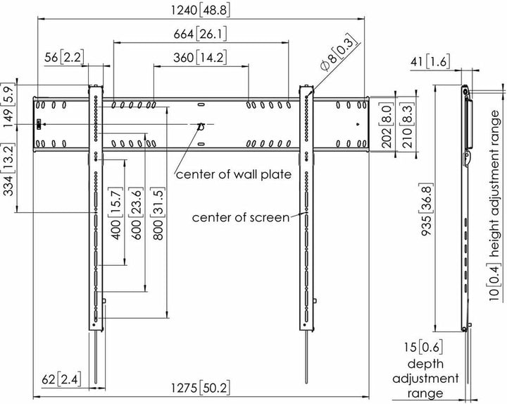 Vogels PFW 6900, Display-Wandhalter, 80-120", 160 kg, neigbar