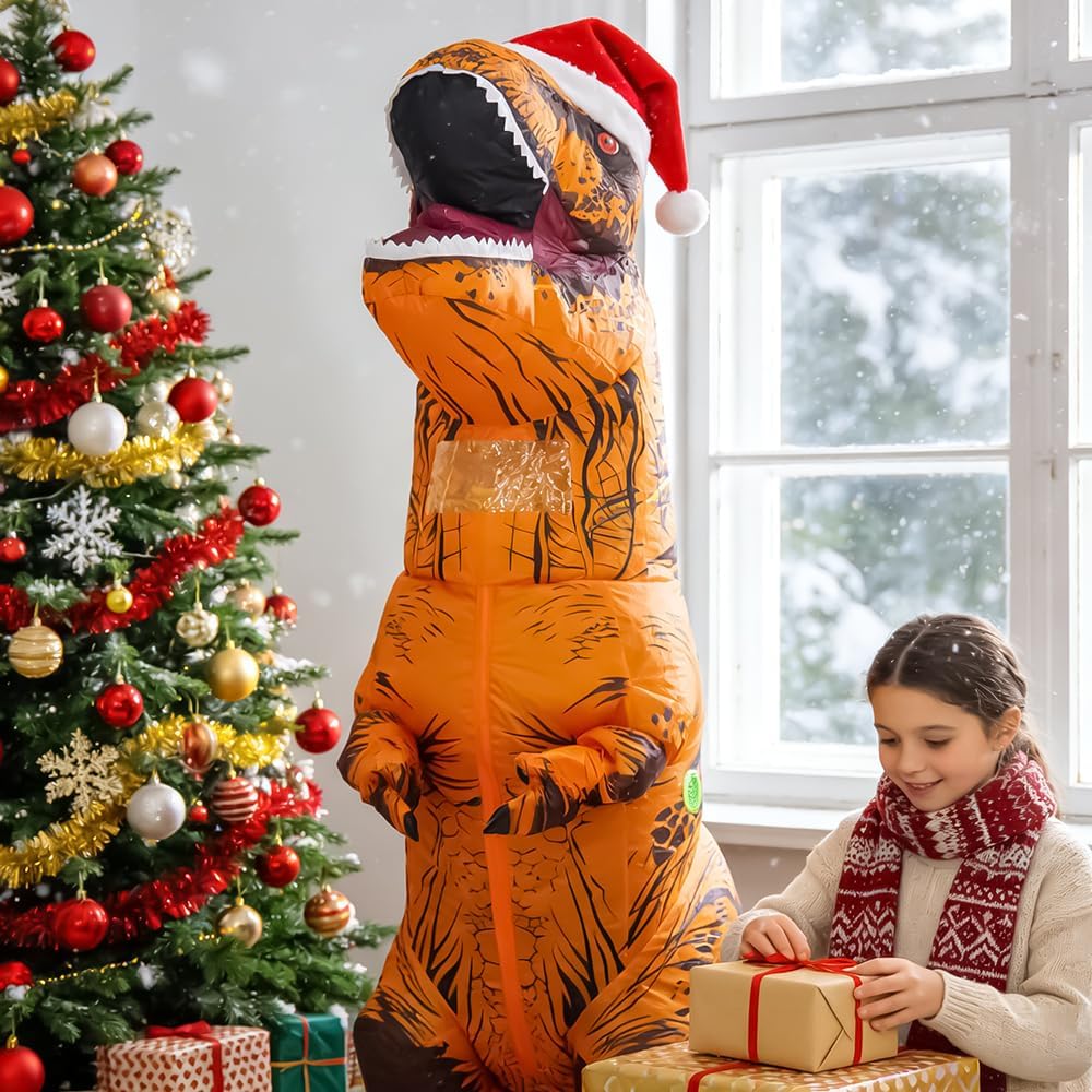 Aufblasbares Dinosaurier-Kostüm für Erwachsene, T-Rex- und Jurassic-Kostüm, lustiges Halloween-Party