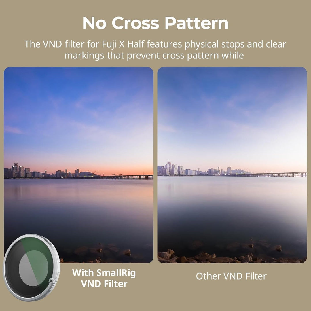 SMALLRIG Magnetischer VND-Filter ND2–ND32 für FUJIFILM X Half, stufenlose Präzisionseinstellung von