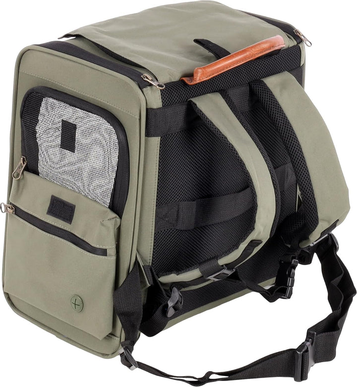 Hunderucksack - Rucksack Yoda Grün – 34x26x40cm – Polyester – Öffnungen vorn/Oben/seitlich – Rahmen