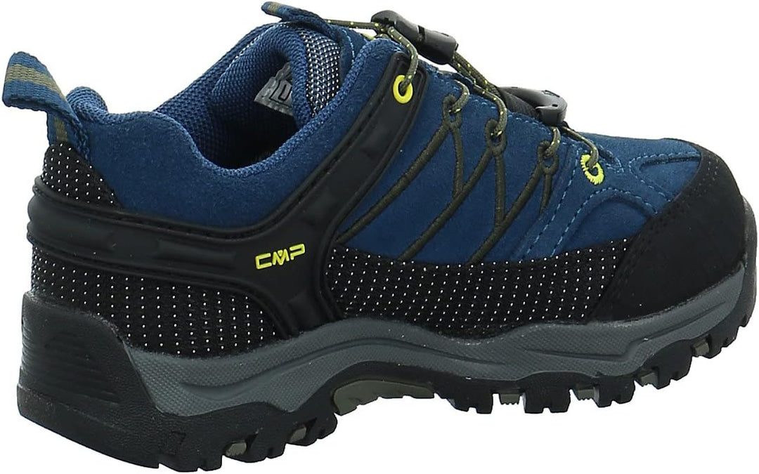 CMP Jungen Kids Rigel Low Shoes Wp Trekking-Schuhe 28 EU Blau Gelb Blue Ink Yellow, 28 EU Blau Gelb