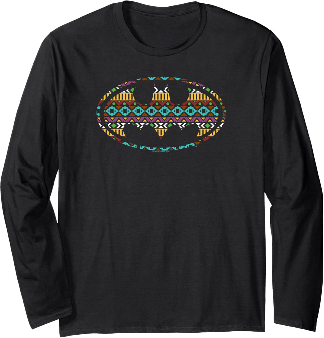 Batman Aztec Bat Logo Langarmshirt
