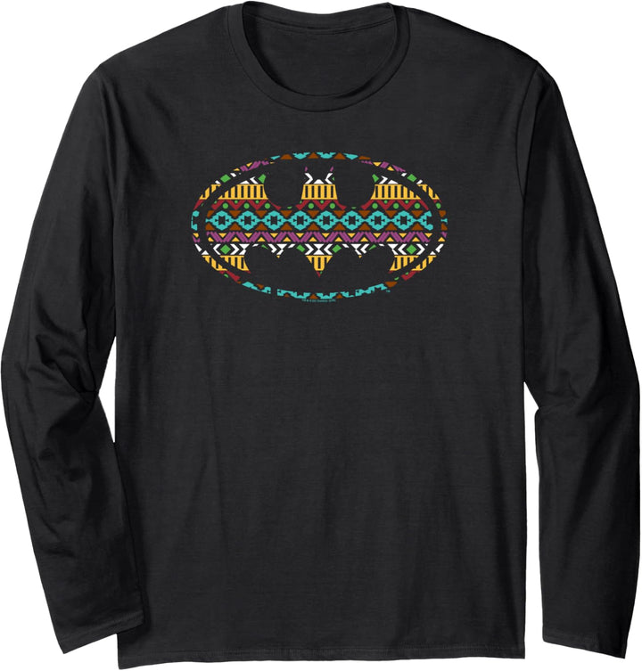 Batman Aztec Bat Logo Langarmshirt