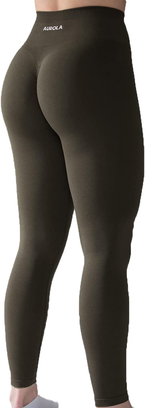 AUROLA Workout-Leggings für Frauen, Nahtlose Scrunch-Strumpfhose, Bauchkontrolle, Fitnessstudio, Fit