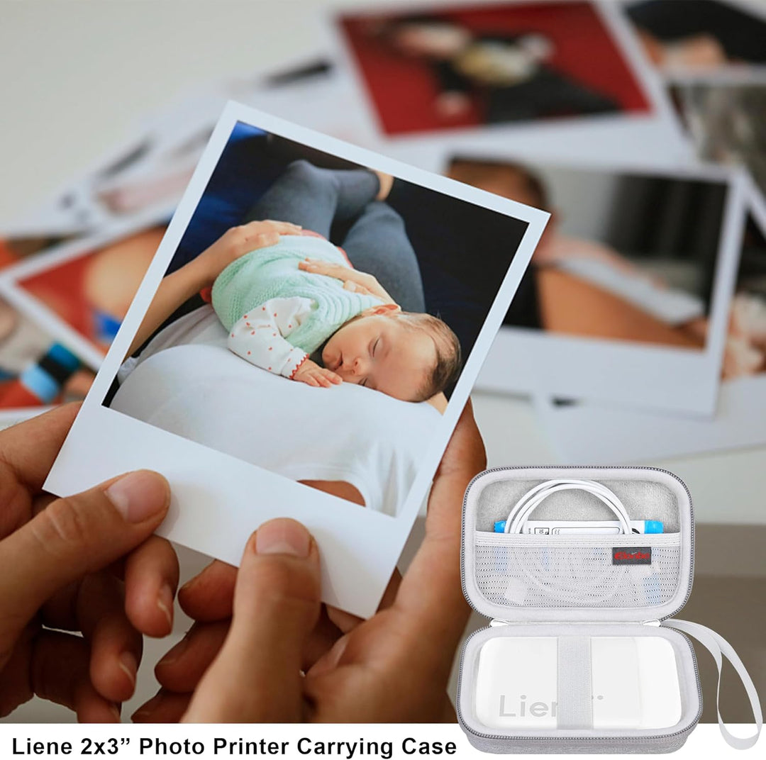 Elonbo Tragetasche für Liene 2x3 Fotodrucker, Tragbarer Instant-Drucker Reisehalter, Mini-Bild-Druck