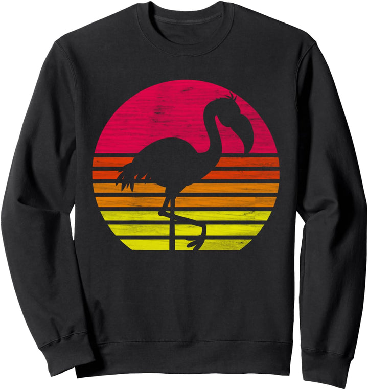 Retro Flamingo Silhouette Sweatshirt