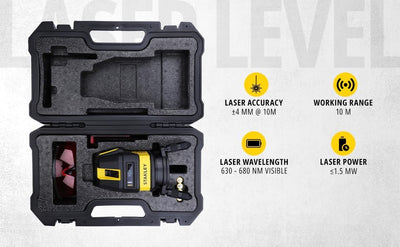 Stanley Multi-Line 4V1H STHT77514-1 Cross Line Laser - Red