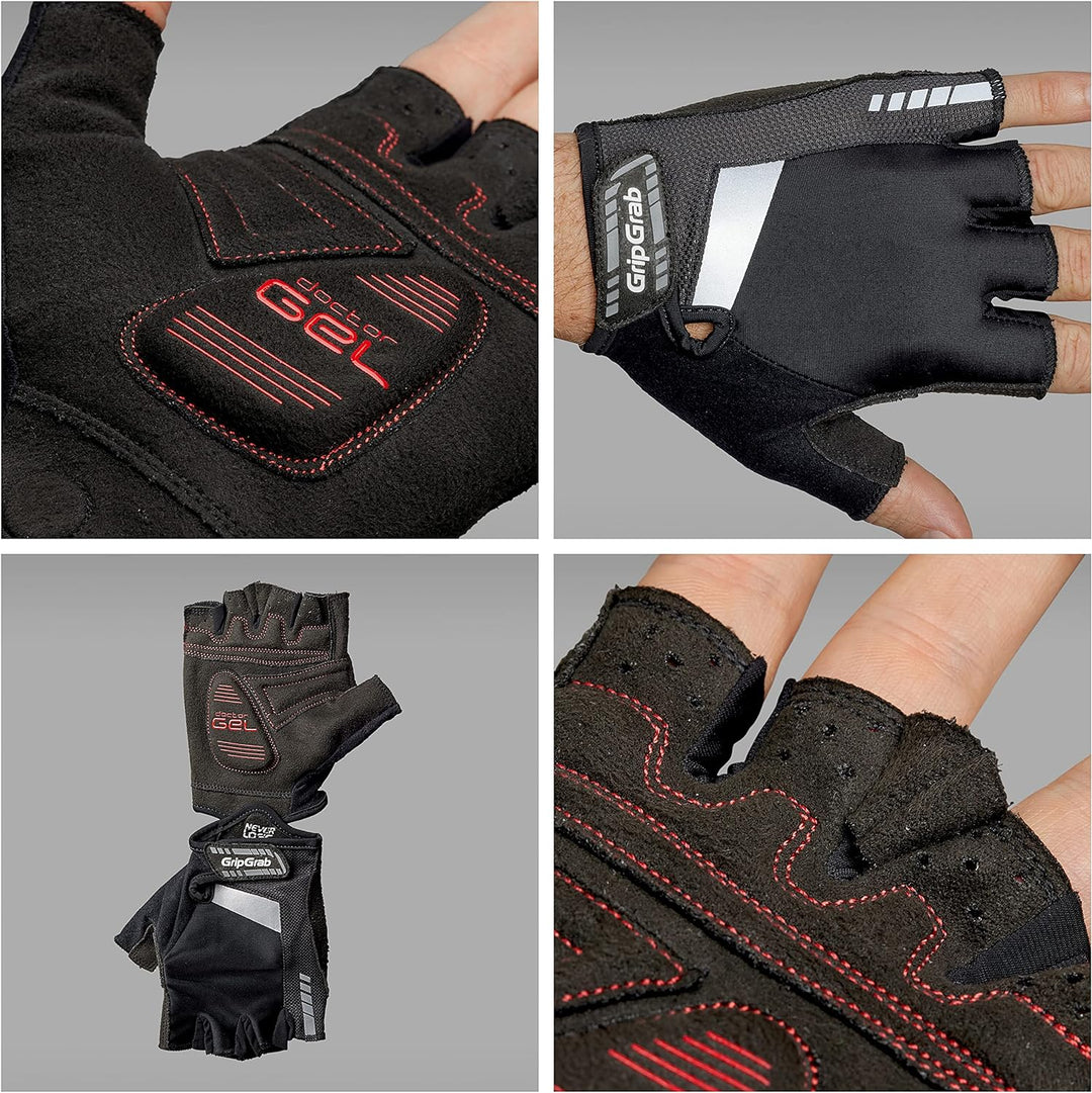 GripGrab SuperGel 6mm DoctorGel Polsterung Kurzfinger Fahrradhandschuhe Dämpfende Fingerlose Sommer