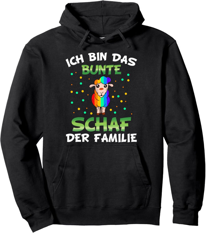 Ich bin das bunte Schaf der Familie Schwul Lesbisch Spruch Pullover Hoodie