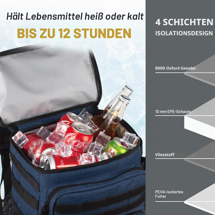 Taktischer Rucksack-Kühler, weicher, Leichter, auslaufsicherer Kühler-Rucksack, isolierte Kühltasche