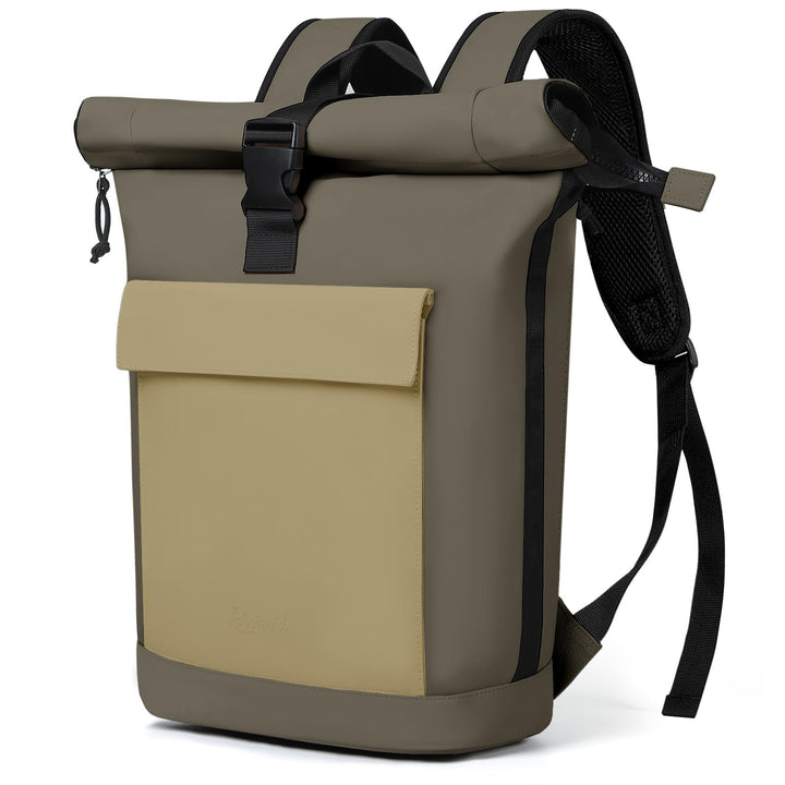 Lekeinchi Rolltop Rucksack Damen & Herren, Elegant Laptop Rucksack Wasserdicht mit 17 Zoll Laptopfac