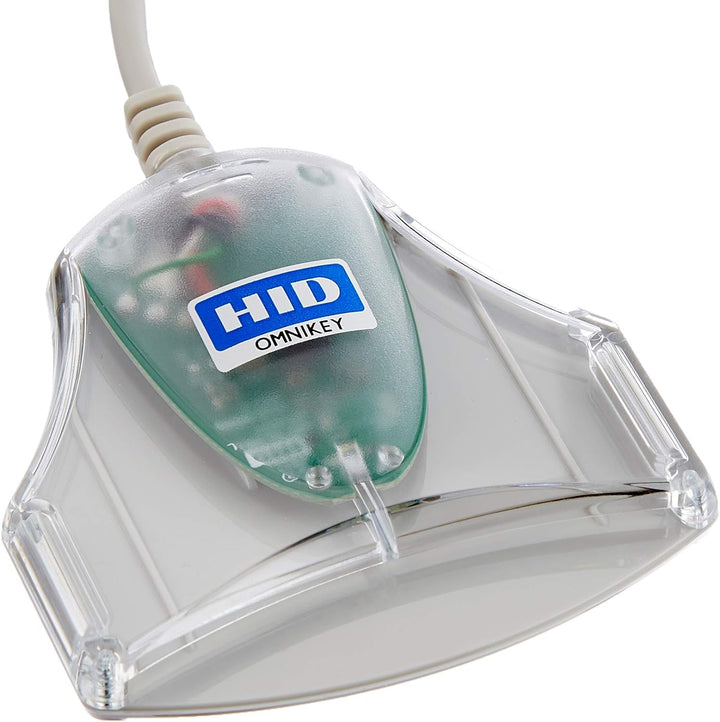 HID Identity Omnikey Ausweis-Lesegerät, eID Smart Card, USB, ID 1021 3021, Grau grey/transparent, gr