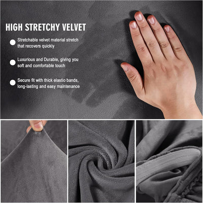 Mingfuxin Armlose Schlafsofabezüge, Stretch-Samt Futon Couchbezug Dicke weiche gemütliche Sofa Schon