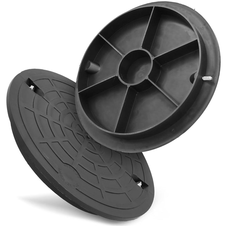 Steighrohr Kanalschacht Revisionsschacht 50 cm DN315 Rohr Schwarz Deckel 3x Dichtung 160 mm Wartungs