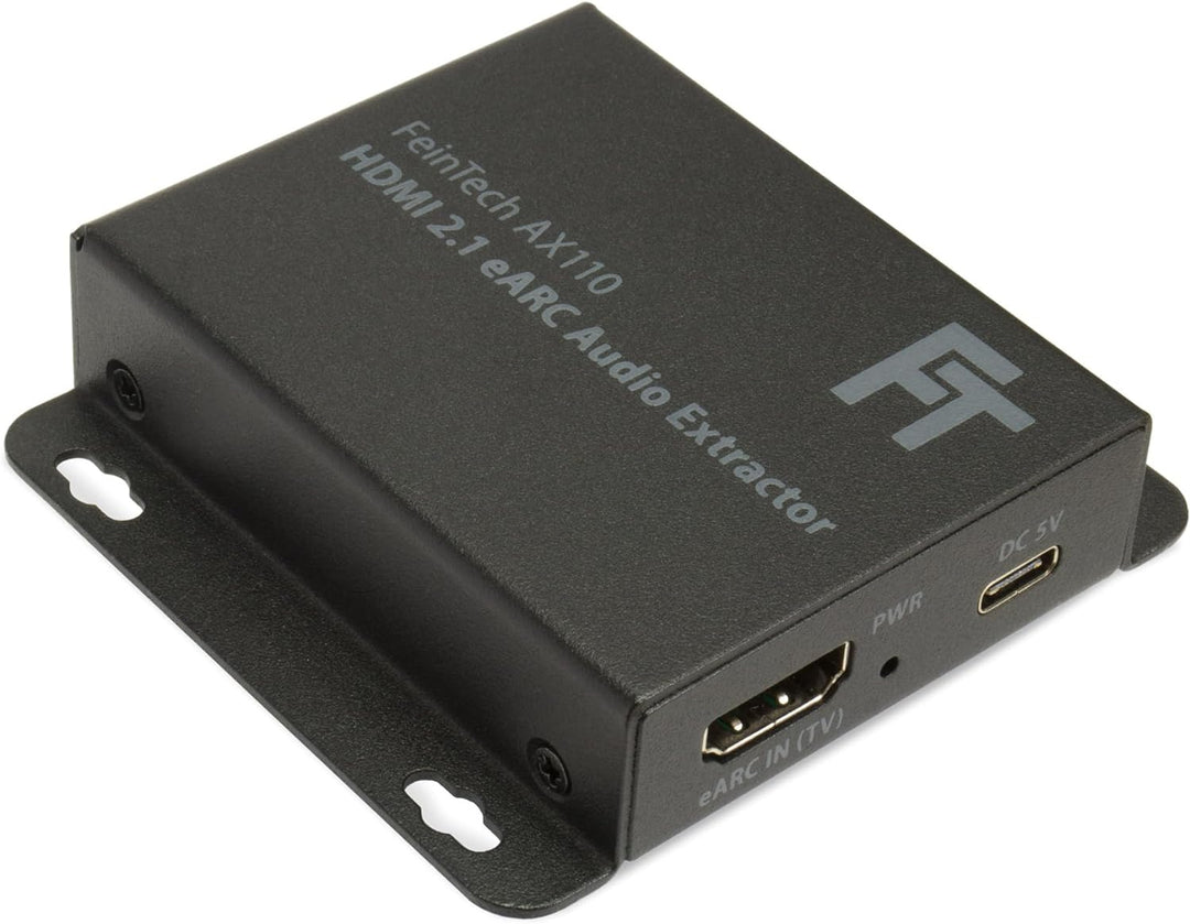 FeinTech AX110 HDMI 2.1 eARC Audio Extractor Konverter für Fernseher mit HDMI-eARC Extractor mit HDM