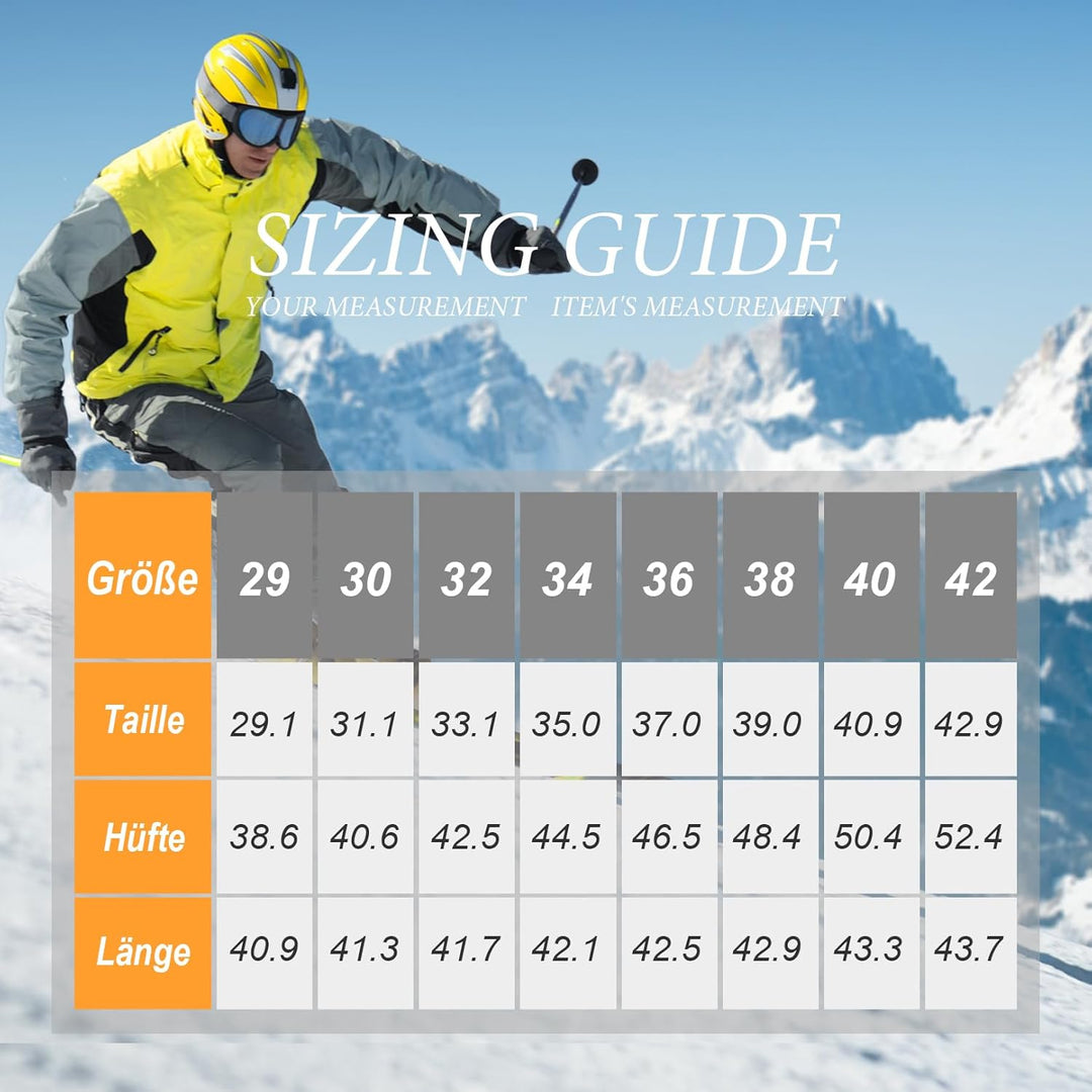 Herren Softshellhose Gefüttert Outdoorhose Wasserdicht Wanderhose Warm Skihose Snowboardhose Winddic
