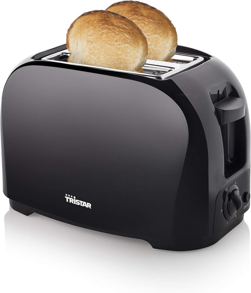 Tristar BR-1025 Toaster - 6 einstellbare Bräunungsstufen mit Brötchenaufsatz - herausnehmbares Krümm