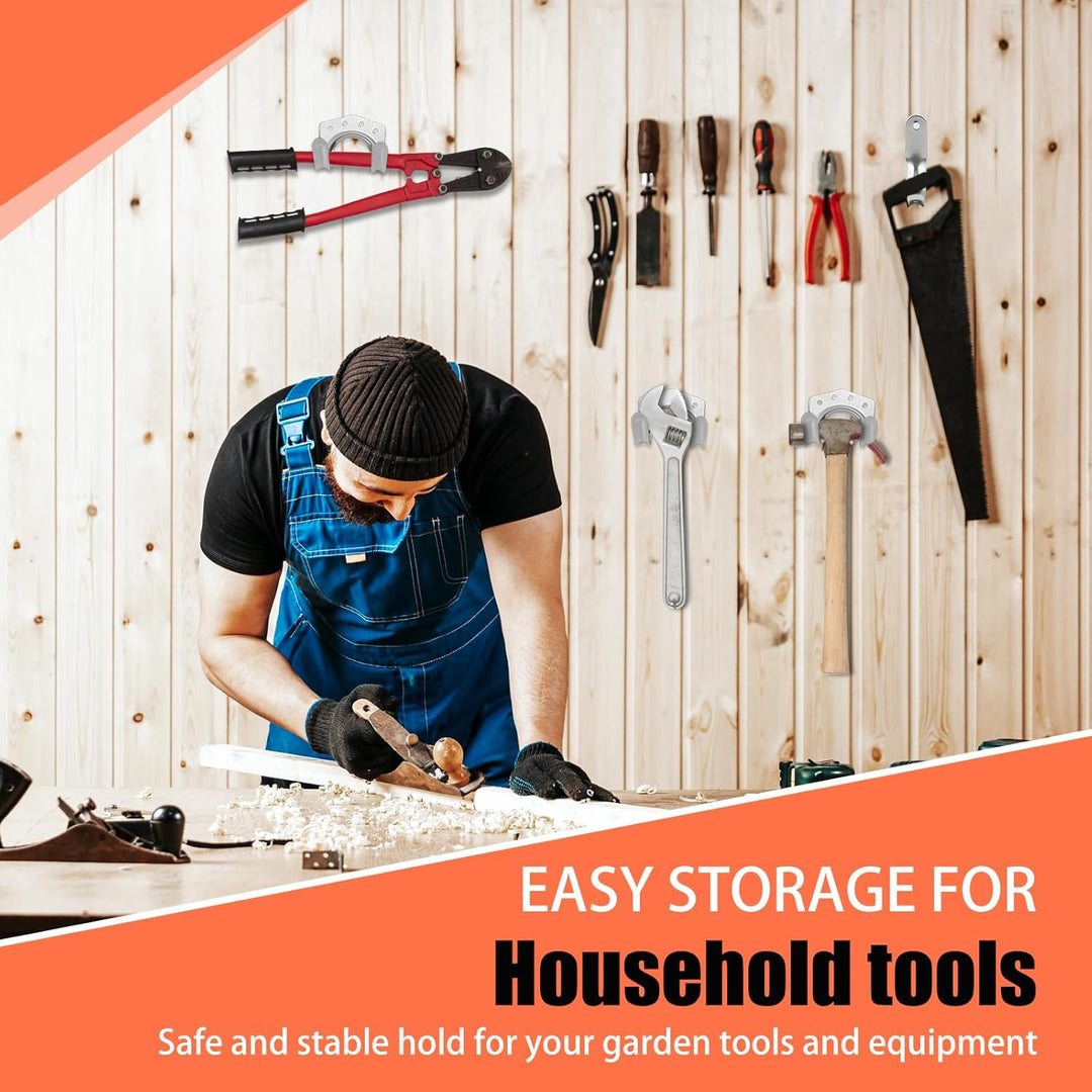 18 Stk Gartengerätehalter Haken, Einzelhaken/Doppelhaken Gerätehalter für Garage, Garten, Fahrradsch