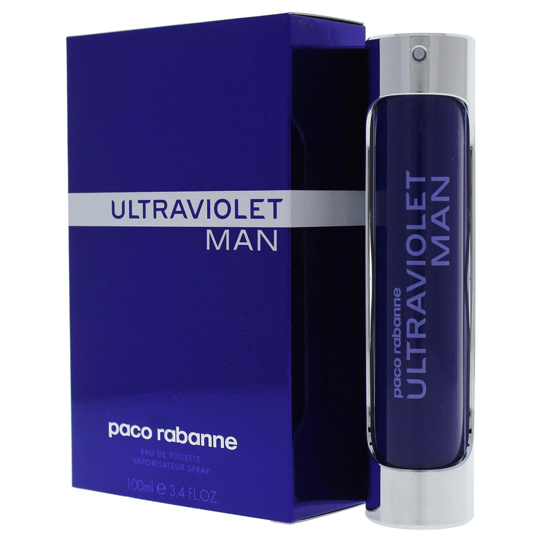 Paco Rabanne Ultraviolet Man EDT Spray 100 ml, 1er Pack (1 x 100 ml) Minze 100 ml (1er Pack), Minze