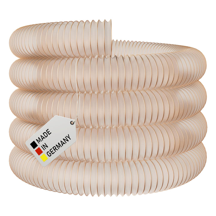 AWM Absaugschlauch Ø 110 mm transparent 0,4 mm Absauganlage Spiralschlauch schwer entflammbar Flexsc