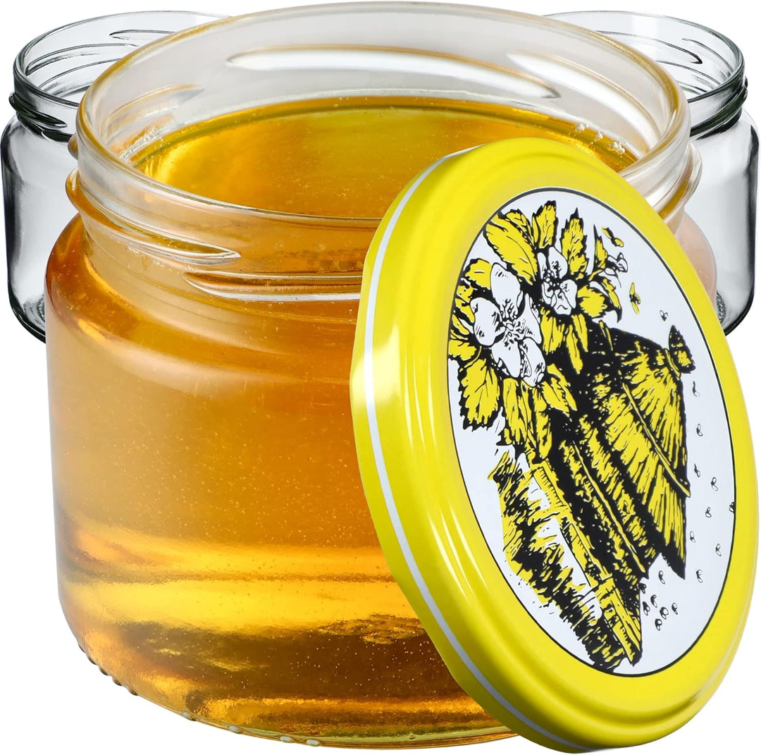 KADAX Einmachgläser mit Schraubdeckel, Marmeladengläser 330ml, Vorratsgläser für Marmeladen, Konfitü