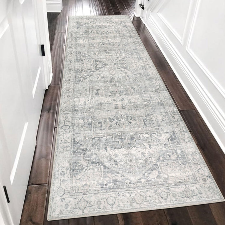 Läufer Teppich Flur 80x200cm rutschfest Teppiche Waschbarer Küche Teppich Läufer Kurzflor Kunstwolle