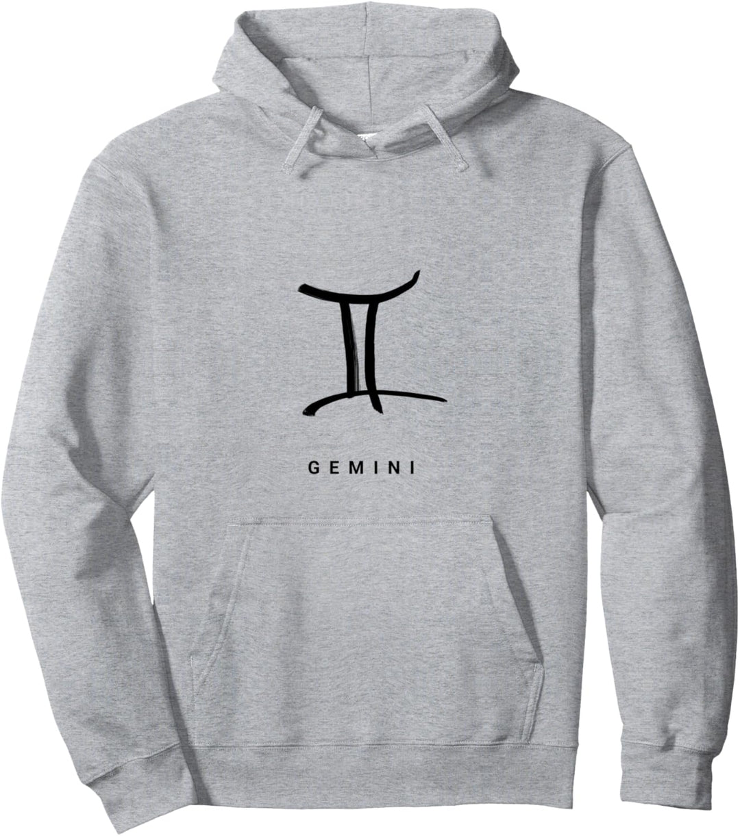 Zwillinge Gemini Sternzeichen kalligraphische Zeichnung Pullover Hoodie