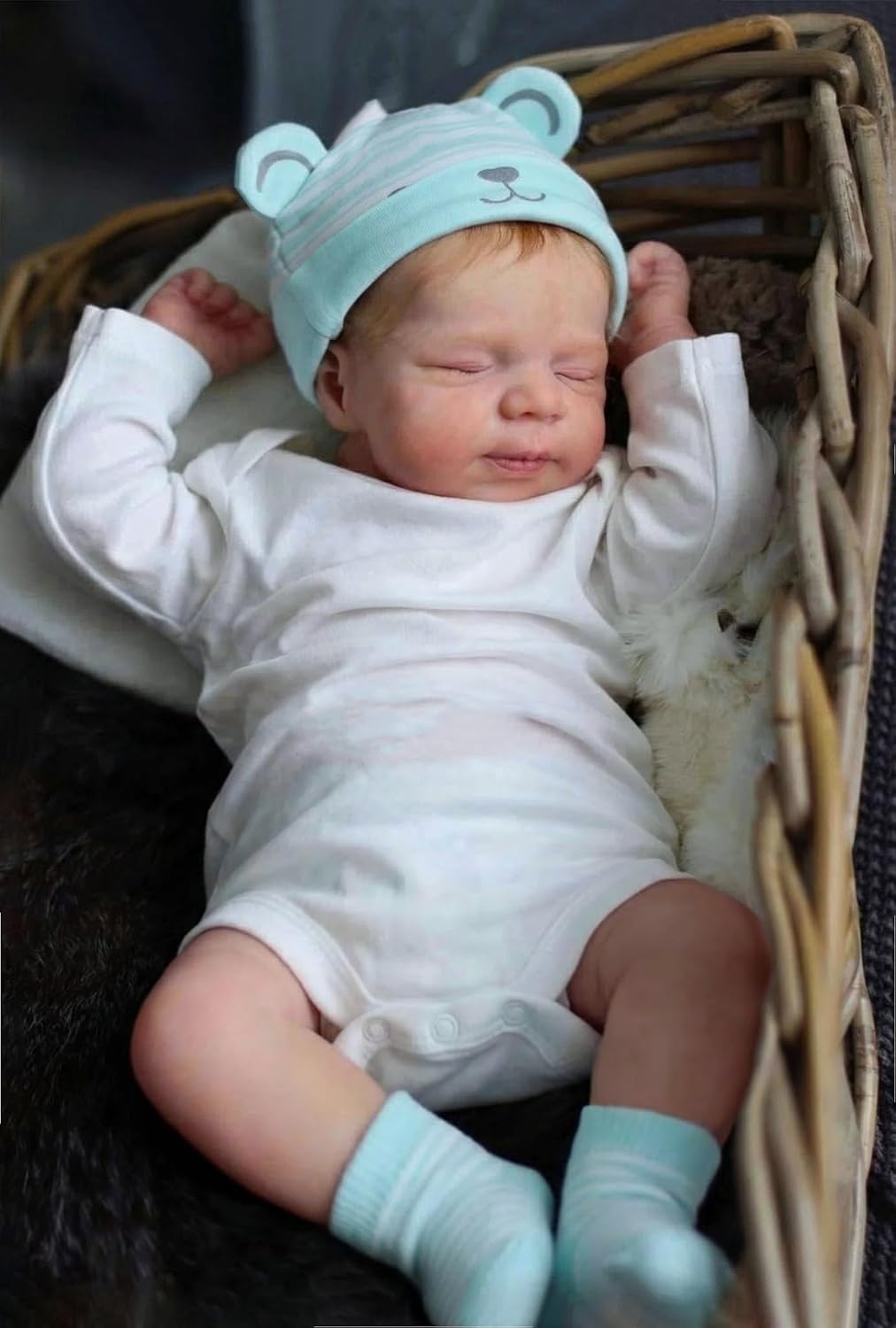 Zero pam Reborn Baby Vollsilikon Lebensecht-45CM Silikon Baby, Reborn Puppen Lebensecht, Puppe Wie E
