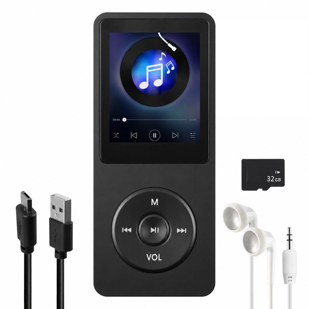 MP3 Player mit Bluetooth 5.3 - Intuitive Bedienung &amp; 70H Akkulaufzeit - 32GB
