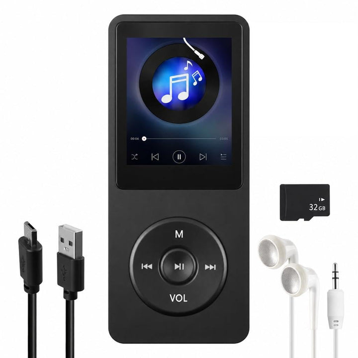MP3 Player mit Bluetooth 5.3 - Intuitive Bedienung &amp; 70H Akkulaufzeit - 32GB
