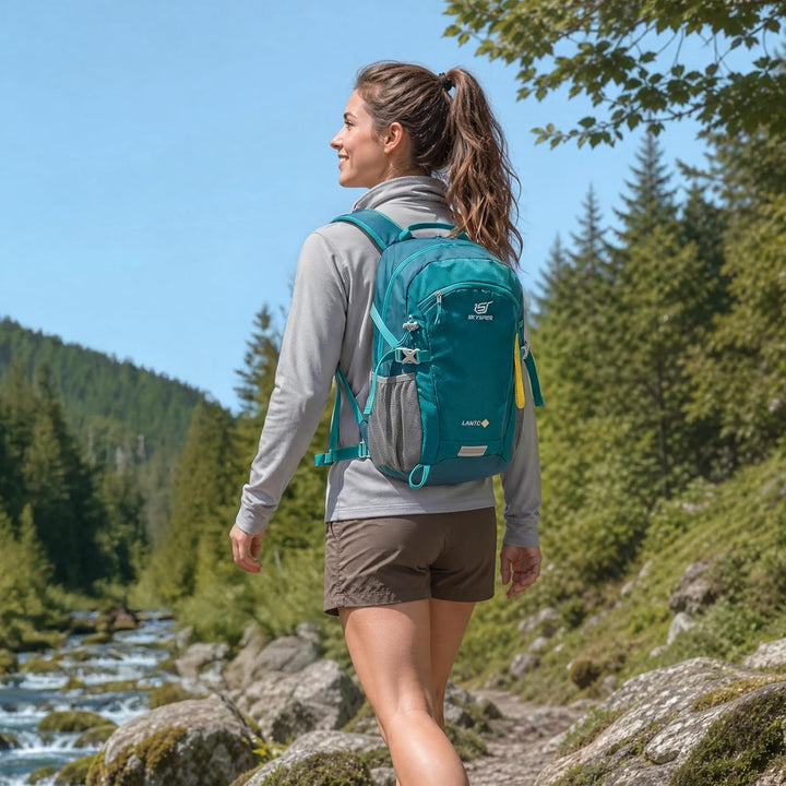 SKYSPER LANTC 20 Leicht Wanderrucksack 20L Klein Rucksack mit Rückenbelüftung Trekkingrucksack aus a