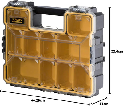 Stanley FatMax Profi-Organizer & FatMax Aufbewahrungsbox (44.29 cm x 35.60 cm x 11.00 cm, tiefe Fäch